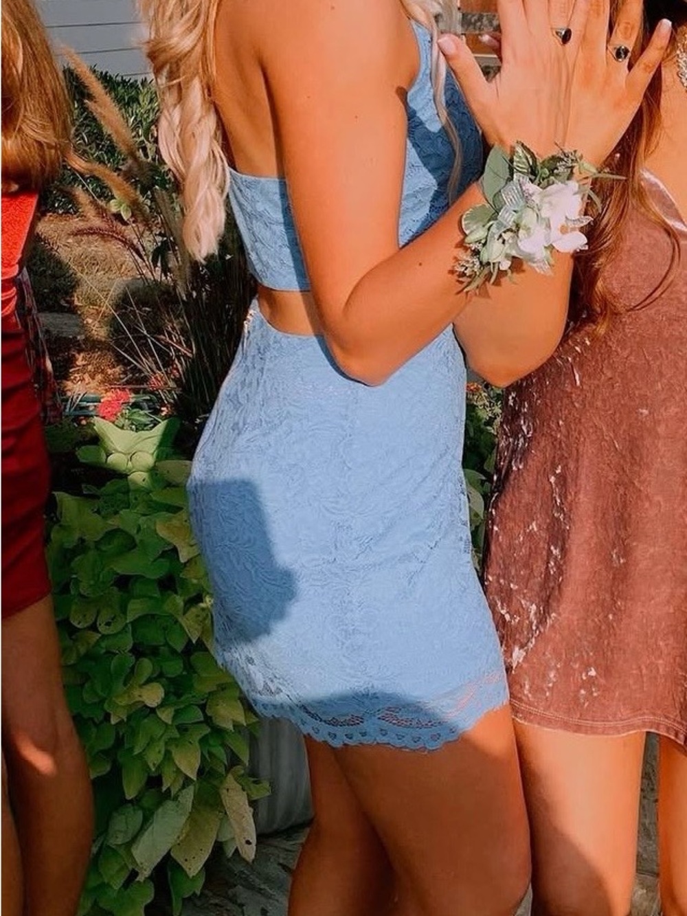 NBD x Naven Blue Lace Dress